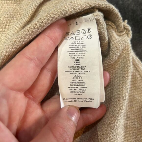 Michael Kors Large Tan Thin Knit Sweater Top - Picture 4 of 10